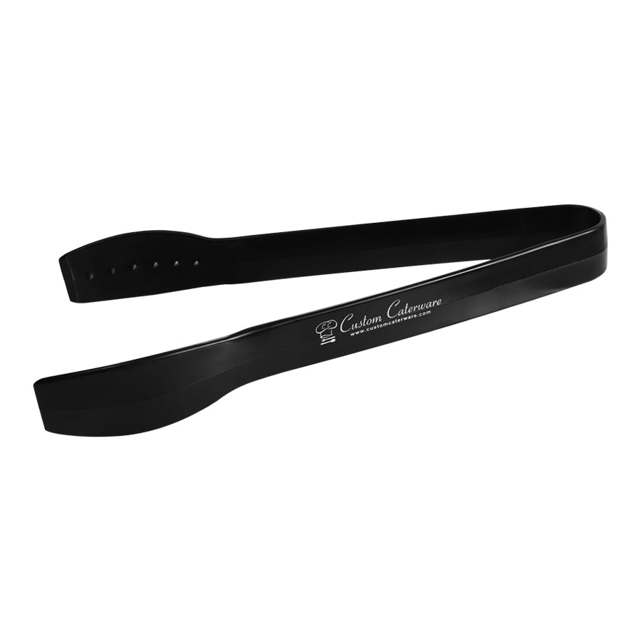 10" Heavy Duty Black Plastic Serving Tongs Custom Caterware