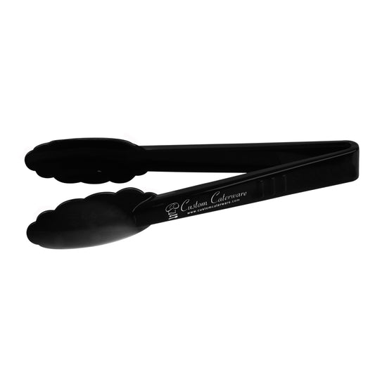 9" All Purpose Plastic Serving Tongs With Scalloped Edges (72)